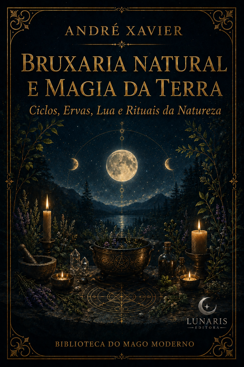 Capa do livro Bruxaria Natural e Magia da Terra, de André Xavier